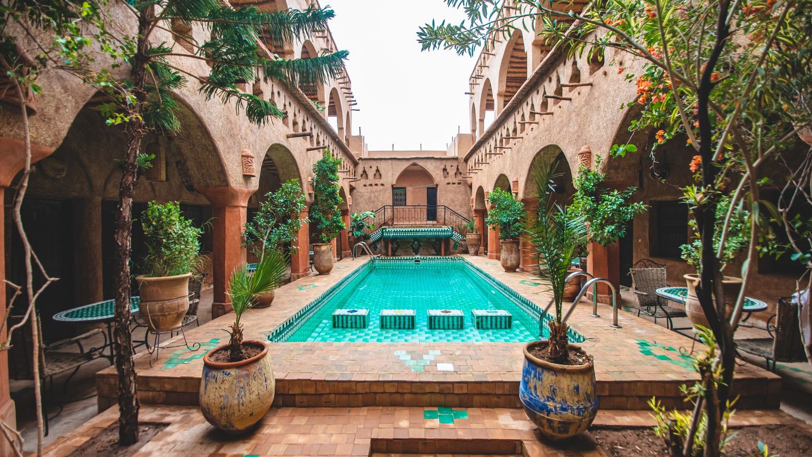 Cour interieure d'un riad marocain